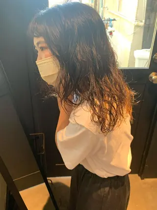 ロング パーマ 野々村 朋美のヘアスタイル