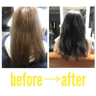 ロング カラー 縮毛矯正＆髪質改善特化型サロン所属・髪質改善＆縮毛矯正 三上大地のヘアスタイル
