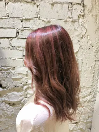 ロング カラー レイヤー/韓国 ハイトーン興津史弥のヘアスタイル