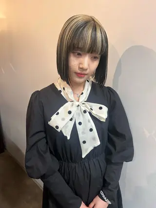 ミディアム モデル募集中🥚福岡 kii anju🐄のヘアスタイル