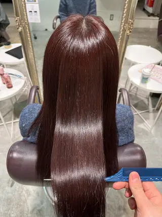 ロング カラー フェザーパーマ🌙 毛流れ yuzukiのヘアスタイル