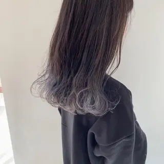 セミロング カラー 新井 広之のヘアスタイル