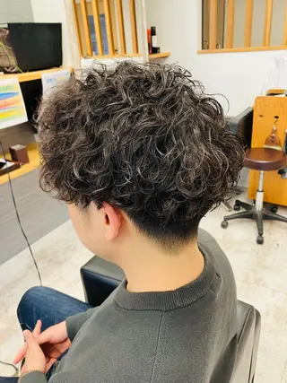 パーマ メンズ メンズ特化/パーマ/ フェードWATARUのヘアスタイル