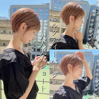 ショート カラー lond strada所属・🌟モテ髪ショート 🌟店長 津賀涼のヘアスタイル