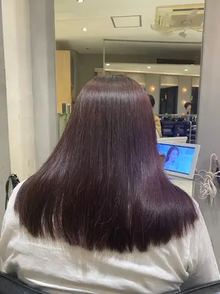 セミロング カラー 艶髪/ダークトーン 🩶丸山日向のヘアスタイル