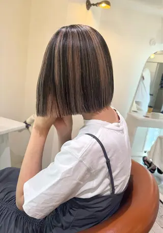 カラー ブリーチカラー🎀 韓国風/寺門美優のヘアスタイル
