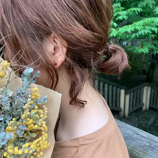 ミディアム パーマ ヘアアレンジ stylist/ボブ ことの/韓国レイヤーのヘアスタイル