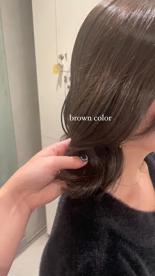 セミロング カラー たかはし ゆうなのヘアスタイル
