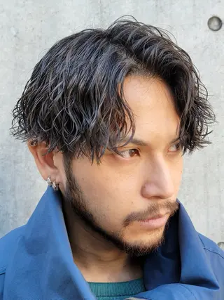 パーマ メンズ fifth men's原宿所属・fifth/原宿/ シャドウパーマ/カズのヘアスタイル