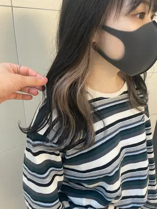 ミディアム カラー ケアブリーチ/ エクステ/レイヤーのヘアスタイル