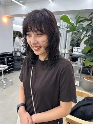 ミディアム パーマ ボブ/レイヤー/ケア パーマ/リュウタのヘアスタイル