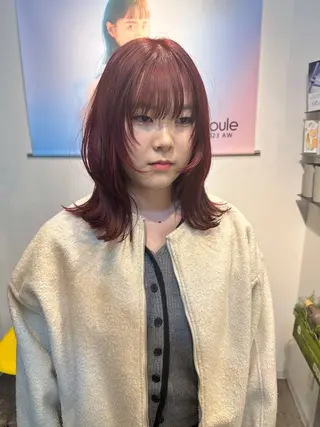 セミロング ボブ/ぱつっとボブ/ 谷口 海星のヘアスタイル