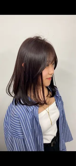 ミディアム カラー 韓国風/艶カラー/ 透明感/水野啓太のヘアスタイル