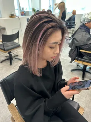 ショート カラー JILBLAN京都 ショート/ハイライトのヘアスタイル