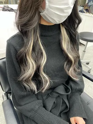 ロング カラー 🌈プルエクステ& ハイトーン🌈関飛鳥のヘアスタイル