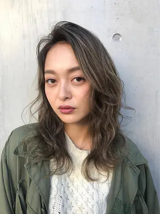セミロング カラー コジマ ダイスケのヘアスタイル