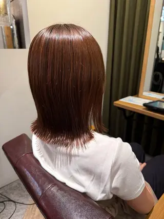 ミディアム 有田 虹美のヘアスタイル