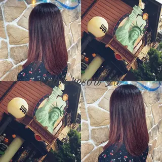 セミロング カラー 透明感カラー 青柳凌平のヘアスタイル