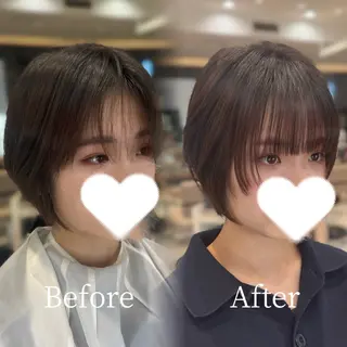 ショート SAYAKA🩶 レイヤー韓国ヘア新宿のヘアスタイル