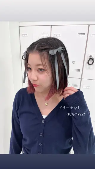 ショート RIKO👼🏻💓 韓国ガーリーのヘアスタイル