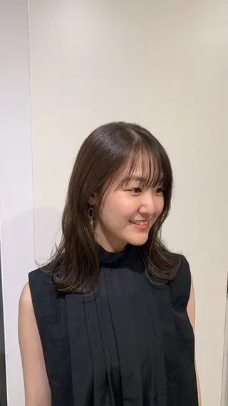 ミディアム カラー 暖色/艶カラー🍑☆ /杉村夏希のヘアスタイル