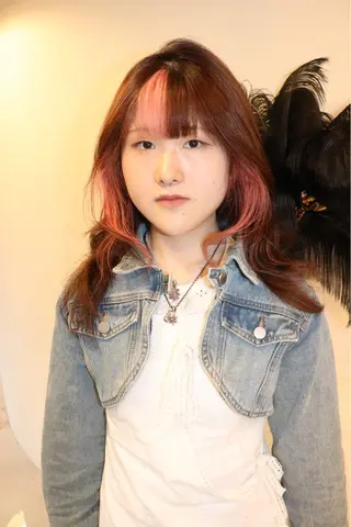 セミロング カラー ヘアアレンジ @kyoniyy KYONIのヘアスタイル