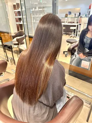 ロング TAYA大阪上本町所属・【ダブルカラー/縮毛 矯正】十場のヘアスタイル