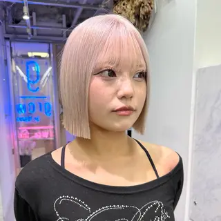 カラー 渋谷🎨ブリーチ特化 ×エクステ🎨レンのヘアスタイル
