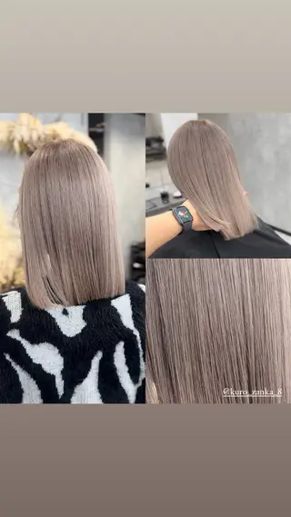 ミディアム カラー 黒崎 懸のヘアスタイル