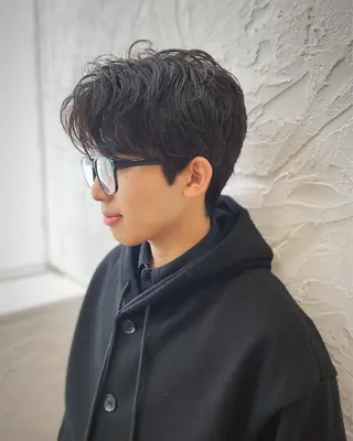 ショート パーマ メンズ 齋藤 優のヘアスタイル