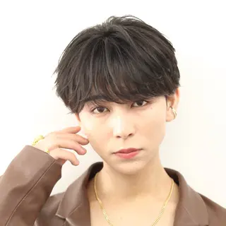 ミディアム カラー パーマ メンズ シースルーマッシュ/ メンズ/KYOHEIのヘアスタイル