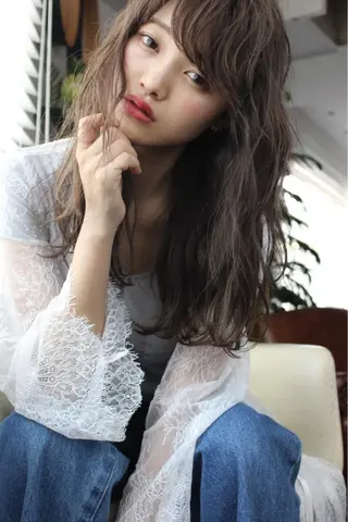 セミロング カラー 大西 直人のヘアスタイル