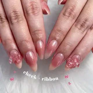 ネイル あゆ🎀/ワンホンネ イル/痛ネイルのネイルデザイン