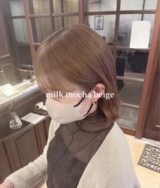 ミディアム 🧡ミルクティー/ レイヤー🧡ショウナのヘアスタイル