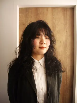 ロング カラー パーマ ヘアアレンジ marino マリノのヘアスタイル