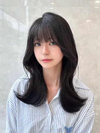 ロング カラー MAEUL luna所属・前髪顔周り/レイヤー 韓国/桔川恒のヘアスタイル