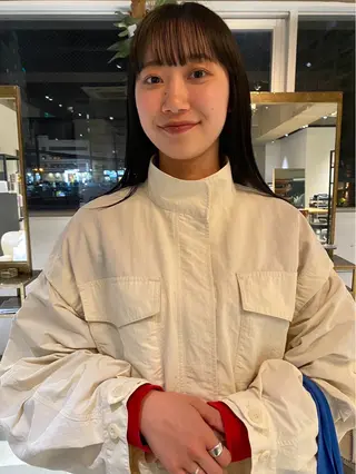 ロング カラー 松井 駿のヘアスタイル