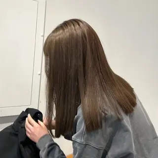 ロング カラー 清水愛果/オリーブ カラー/透明感カラーのヘアスタイル