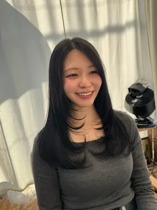 ロング カラー ヘアアレンジ 暖色系/透明感 治野心のヘアスタイル