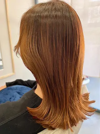 セミロング 【coco.】hair所属・カジカワサキ/髪質 改善/クロスパーマのヘアスタイル