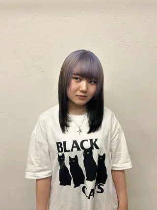 セミロング 中崎町ハイトーン🫧 神崎 源のヘアスタイル