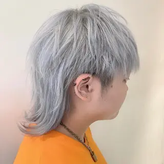 ショート カラー ハイトーン/ウルフ /小澤凌祐🦕のヘアスタイル