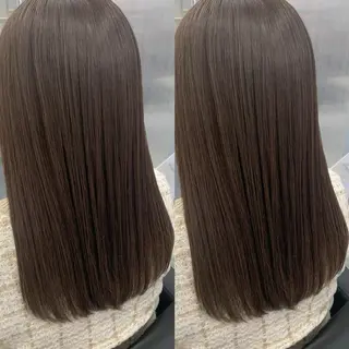 セミロング ブリーチ無しカラー✨ 美鈴のヘアスタイル