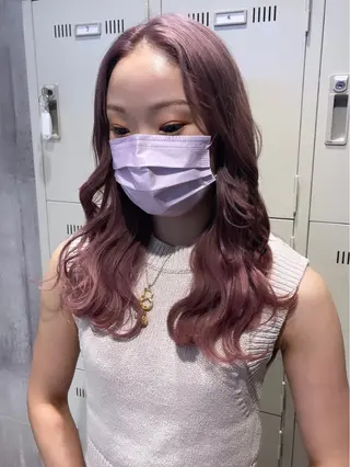 ロング カラー パーマ ヘアアレンジ メンズ キッズ ネイル マツエク・マツパ アイブロウ 🎀韓国スタイル YURINA🎀のヘアスタイル