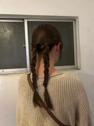 カラー ヘアアレンジ 愛結 暖色カラー🎀🩰のヘアスタイル