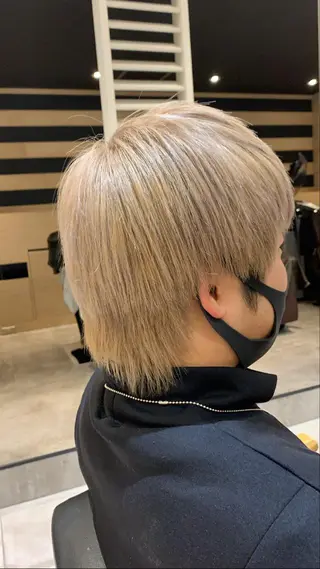 カラー メンズ 名古屋／デザイン／ ブリーチ/松井亮磨のヘアスタイル