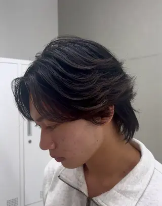 パーマ メンズ ニュアンス/フェザー /ウルフ/伶馬のヘアスタイル