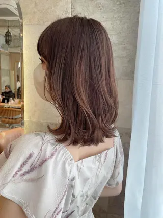 カラー 艶カラー/ボブ /似合わせ/田口愛那のヘアスタイル