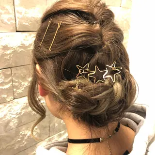 セミロング ヘアアレンジ 芝田  望優のヘアスタイル