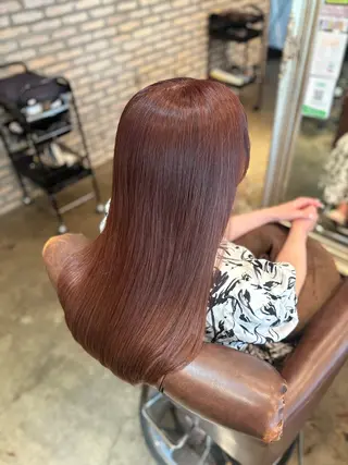 ロング カラー 髪質改善カラー ベージュ🤎YUMEのヘアスタイル